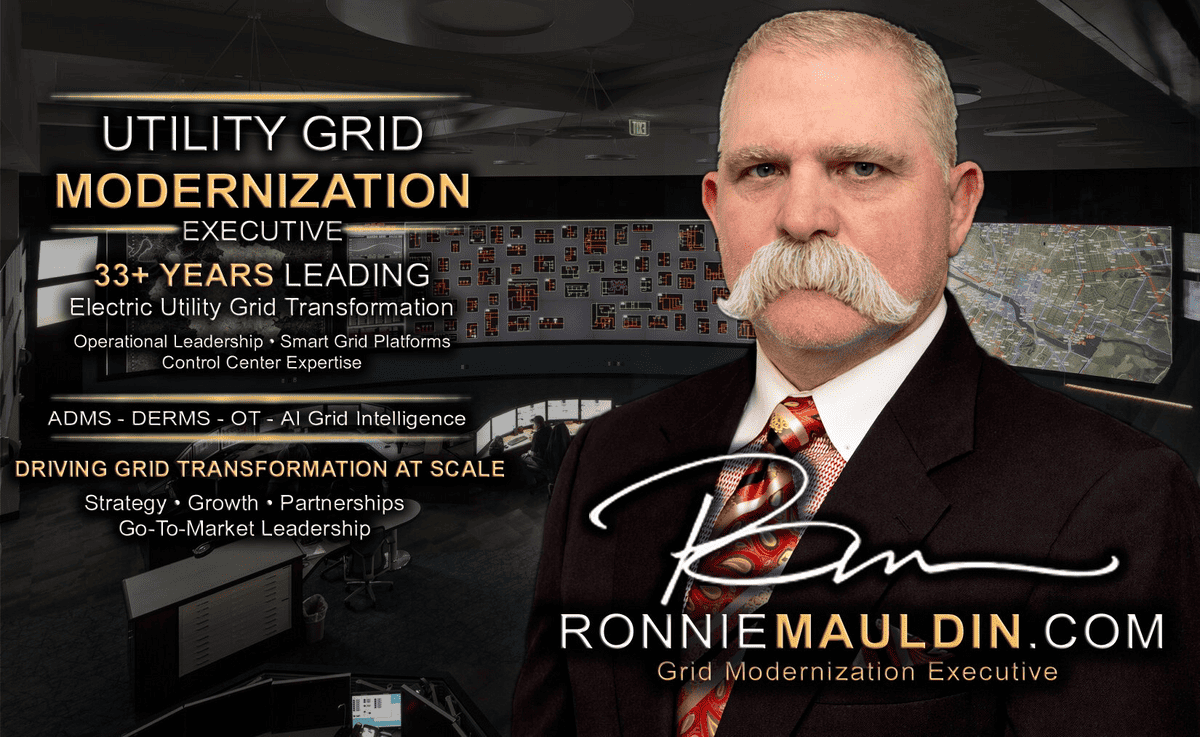 Ronnie Mauldin, grid modernization and AI executive, in a utility control center environment