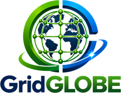 GridGLOBE logo, the utility market map inside GridCORTEX